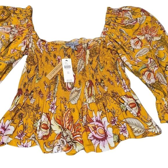 Anthropologie Conditions Apply Smocked Sweetheat Blouse XS NWT - Picture 10 of 10